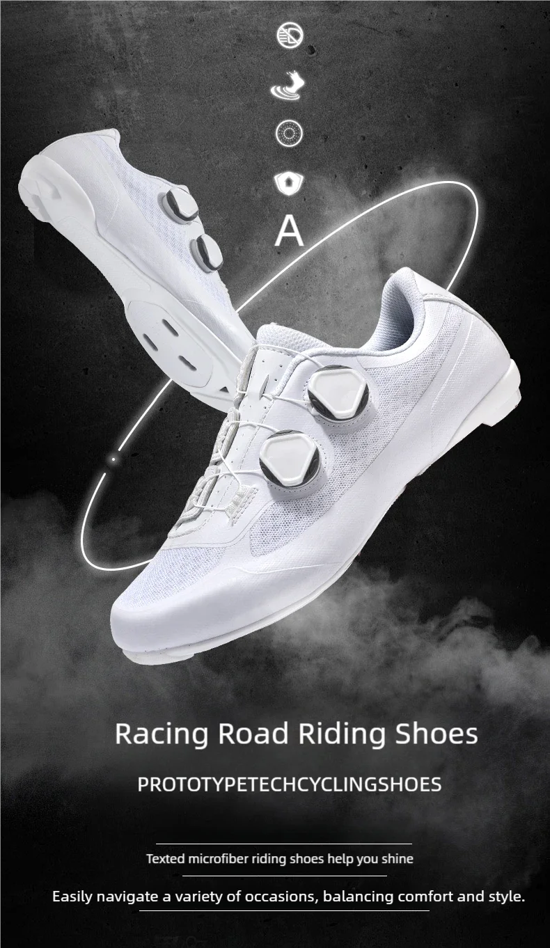 Zapatillas de ciclismo de velocidad para hombre, zapatillas de ciclismo de carretera, zapatillas con calas, zapatillas SPD, zapatillas de ciclismo para pedales planos, calzado de ciclismo para hombre, calzado para actividades al aire libre, color blanco