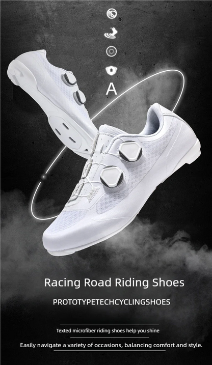Zapatillas de ciclismo de velocidad para hombre, zapatillas de ciclismo de carretera, zapatillas con calas, zapatillas SPD, zapatillas de ciclismo para pedales planos, calzado de ciclismo para hombre, calzado para actividades al aire libre, color blanco