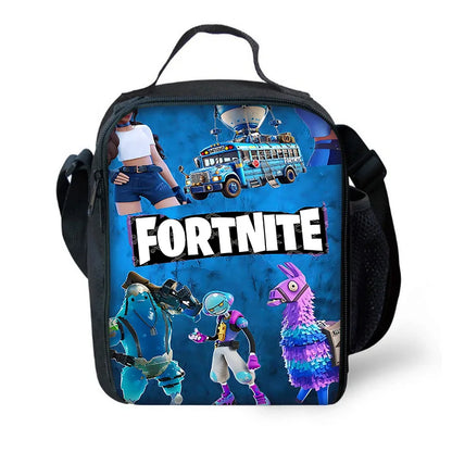 Popular Game FortniteS Child Insulated Large Capacity Bag for Boy and Girl Student Outdoor Resuable Thermal Cooler Lunch Box