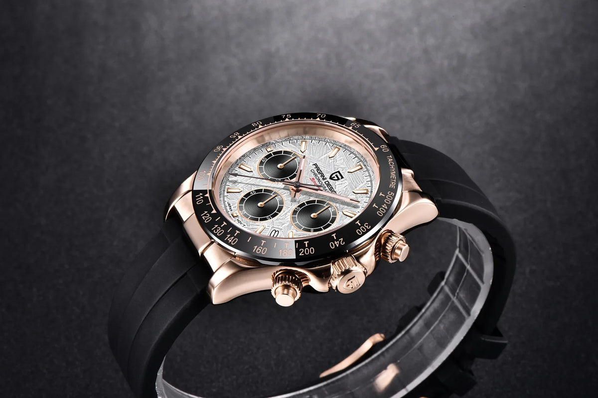 PAGANI DESIGN 40MM V2 Sky Blue Dial Classics Men Quartz Watches Sapphire Retro Chronograph Stainless Steel Waterproof Watch Men