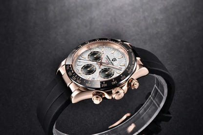 PAGANI DESIGN 40MM V2 Sky Blue Dial Classics Men Quartz Watches Sapphire Retro Chronograph Stainless Steel Waterproof Watch Men