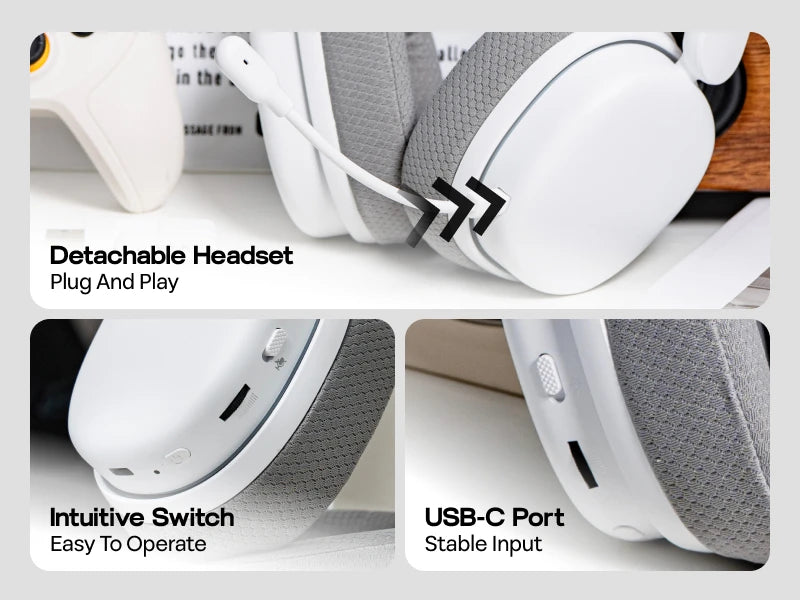 Cuffie da gaming AULA G7 Pro 7.1 Surround Sound wireless Bluetooth 5.3 con microfono a cancellazione del rumore per PS5/PS4/PC/Switch