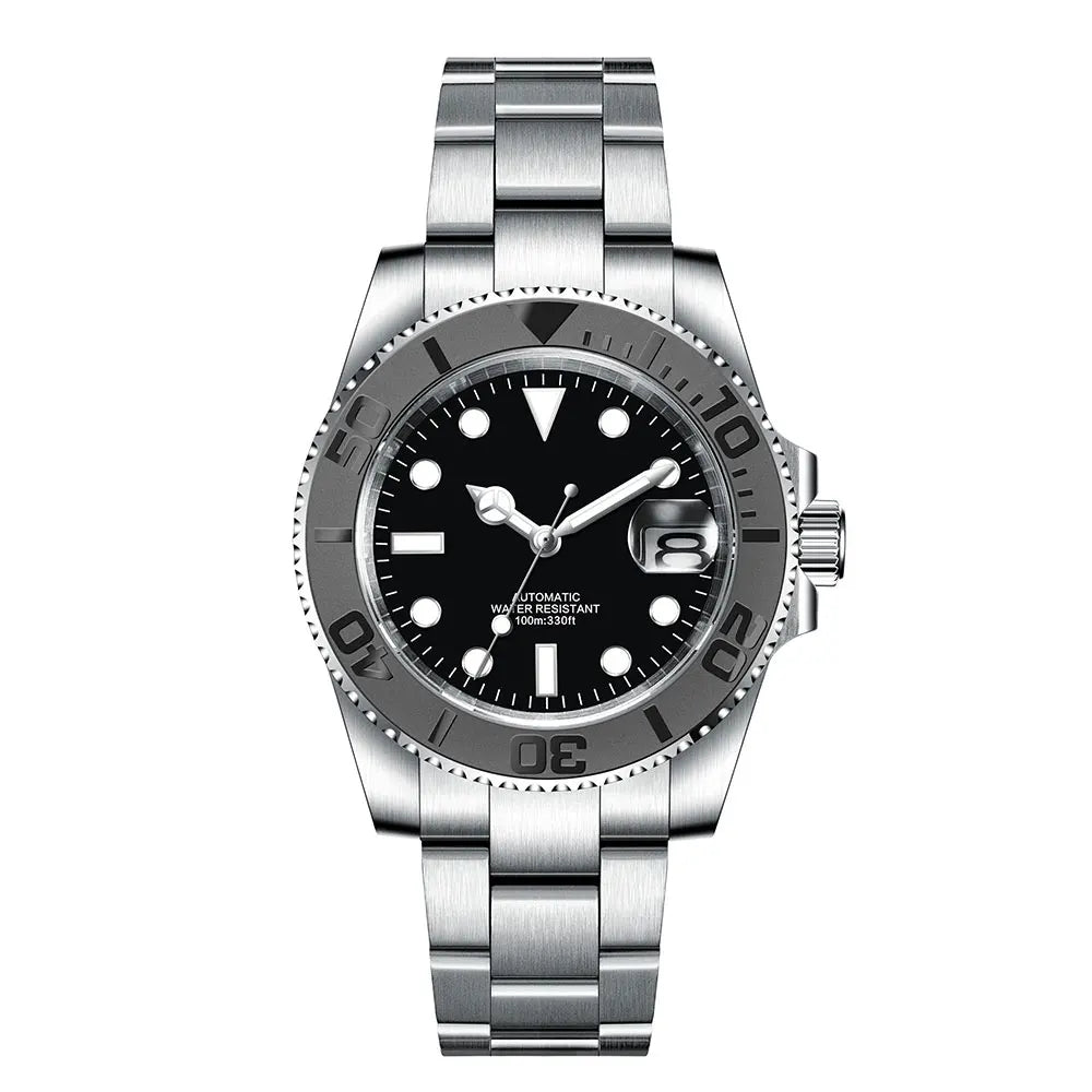 Corgeut 40mm  Luxury Business NH35 Men's automatic mechanical Diving Watch, ceramic bezel, sapphire crystal, 100m waterproof.