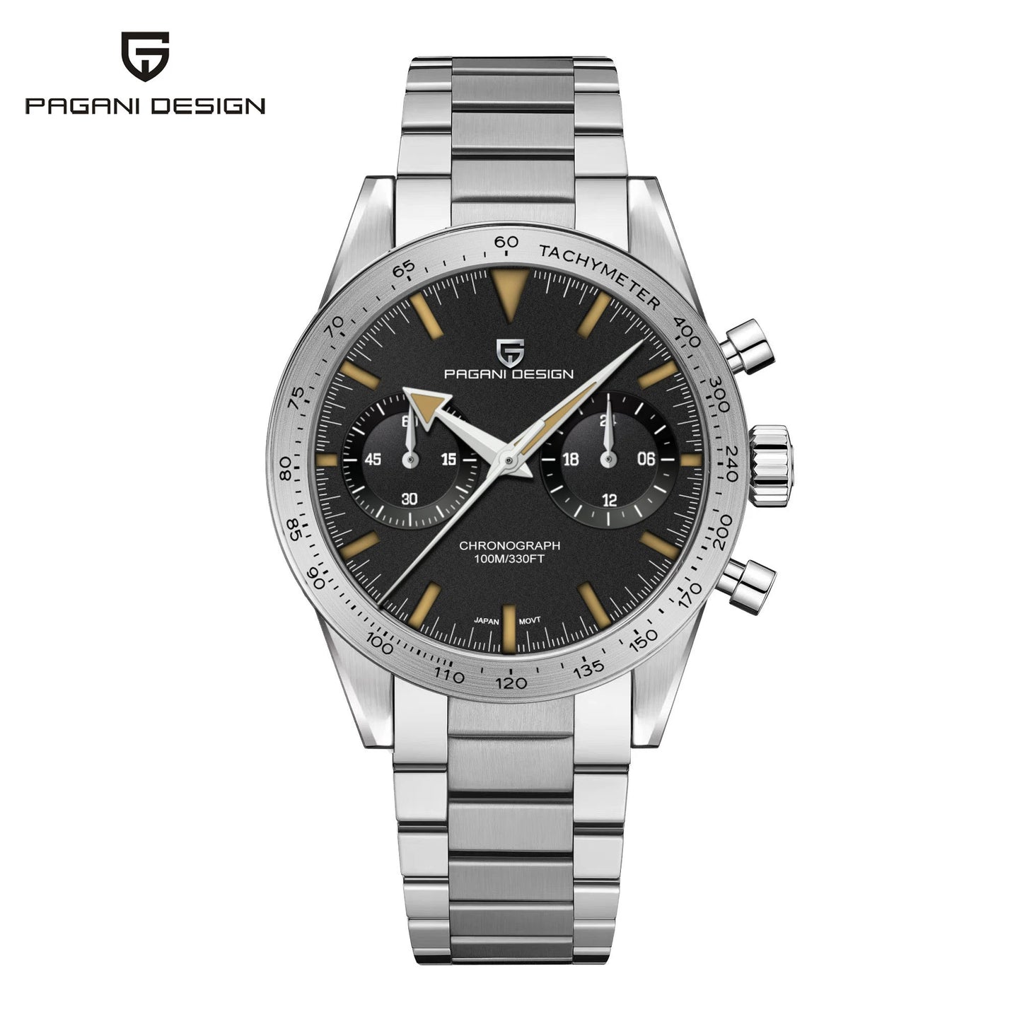2026 New PAGANI DESIGN Retro Men's Watches Moon Quartz Watch For Men Speed Sports Chronograph AR Sapphire VK64 Clock