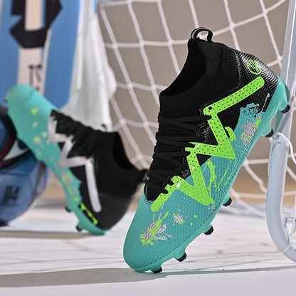 Vyriški futbolo bateliai, profesionalūs sportiniai bateliai, vyriški ilganagiai FG lauko sportiniai bateliai su spygliais, treniruočių bateliai, neslystantys bateliai