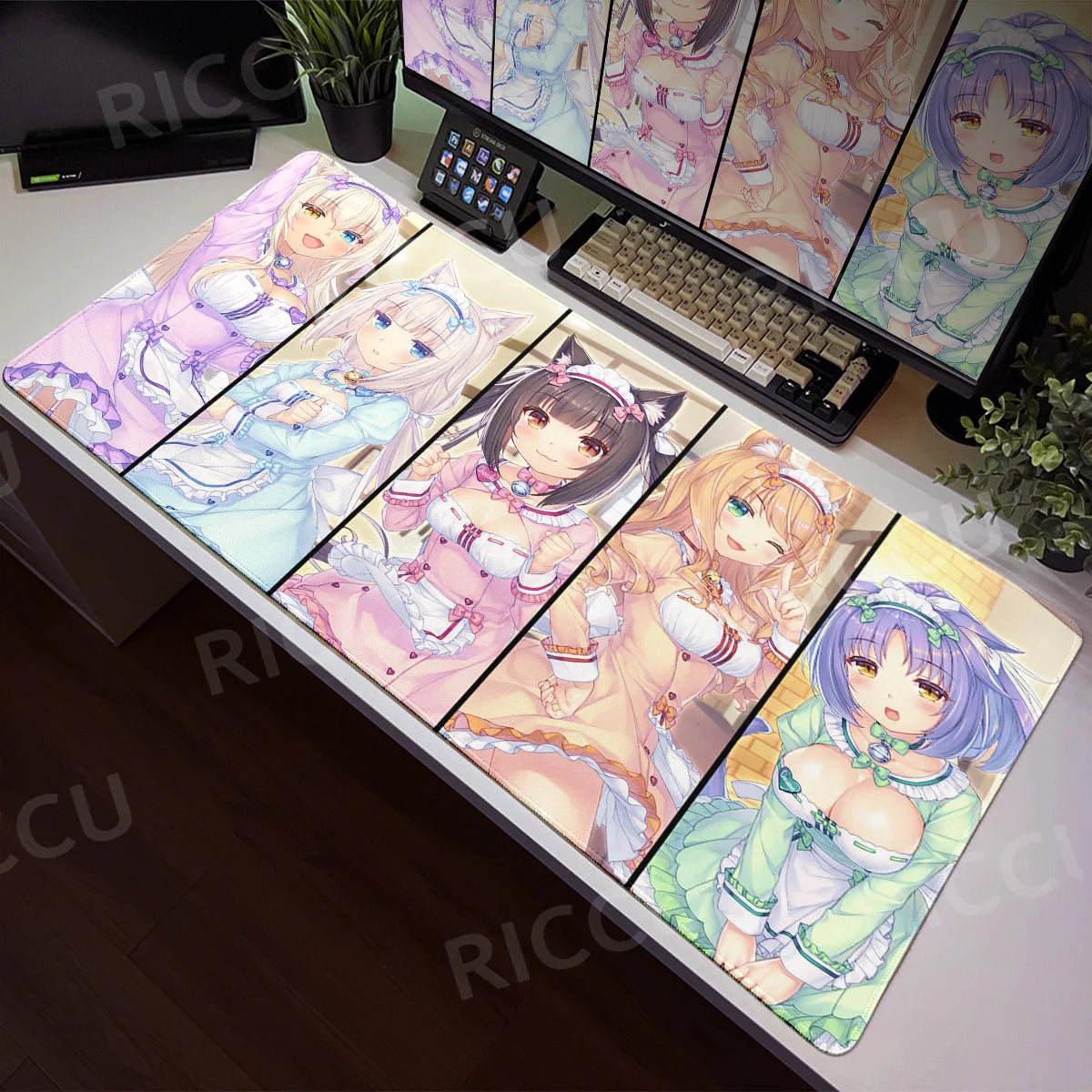 Nekopara XXL Home HD Computer Desk Mouse Anime Large Mouse Pad Office Laptop Computer Desktop Mat Game Accessories Tech