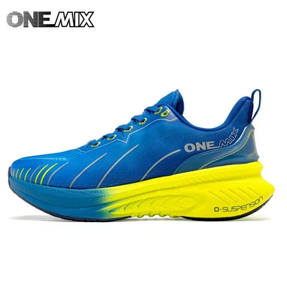 ONEMIX Nieuwe hardloopschoenen met demping voor heren, geschikt voor intensieve hardlopers, met veters, sportschoenen voor dames, antislip, outdoor, atletische herensneakers