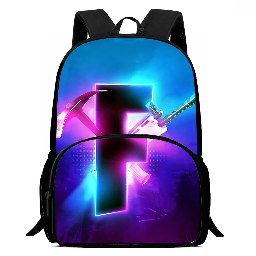 Mochilas infantis do jogo popular FortniteS para meninos e meninas, presente de aniversário para estudantes, sacos escolares de criança, mochila durável de grande capacidade para campismo