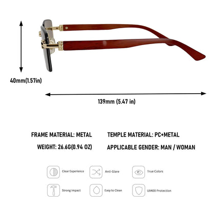 Square Sunglasses Women Luxe 2026 Rimless Sunglass Men Wooden Fashion Glasses Vintage Dropshipping Gafas De Sol Hombre Zonnebril