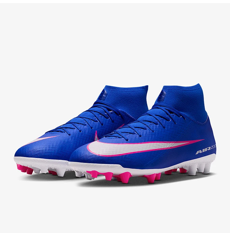 Nike originalni spomladanski moški nogometni čevlji s srednjim zgornjim delom in vezalkami, odporni proti obrabi, model FQ8329-446