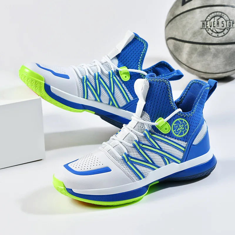 2024 New Dragon B Style Orange Men's Basketball Shoes Size 38-44 Air Cushioning Sport Sneakers Mesh Breathable Training Shoes
