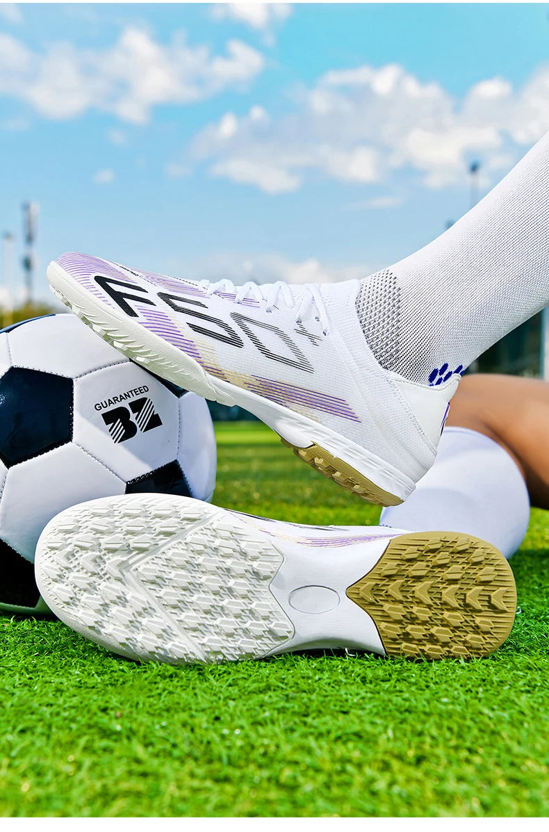 New Men Soccer Shoes Match Football Boots Sneakers Non-Slip Grass Cleats High-quality Futsal Indoor Hot-selling High-top Outdoor