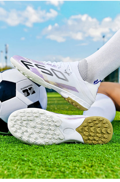 New Men Soccer Shoes Match Football Boots Sneakers Non-Slip Grass Cleats High-quality Futsal Indoor Hot-selling High-top Outdoor