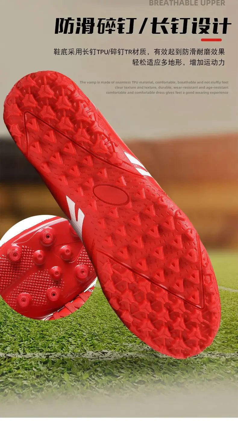 Scarpe da calcio con pulsanti principali e tacchetti lunghi spezzati - Scarpe da calcio per sport all'aperto