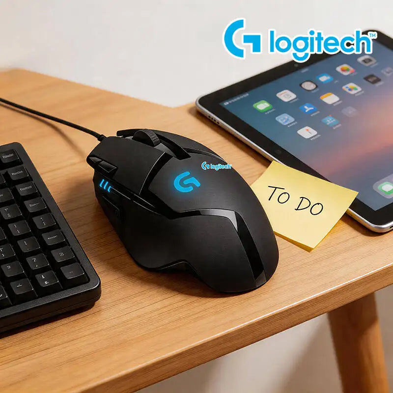 Laidinė žaidimų pelė Logitech G402, 32 bitų ARM procesorius, 8 mygtukai, 500 IPS, neslystanti – visos dienos žaidimų ir darbo sesijoms