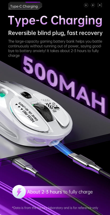Kabellose 2.4G Tri-Mode RGB Gaming-Maus mit leichtem Hohl-Design, Chroma-Beleuchtung, kabelgebunden, Bluetooth, E-Sports-Maus-Controller