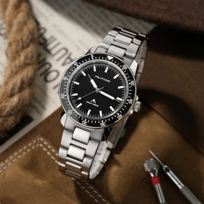 MILITADO ML25 VH31 Sweep Second Quartz Watch Men Swiss Ronda 515 Movement 200m Sapphire Crystal Ceramic Bezel 316L Steel Watches
