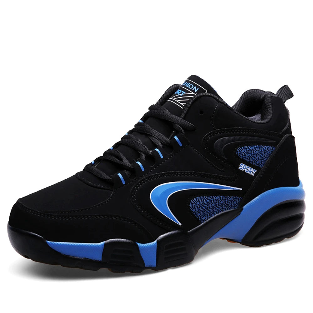 Plus Size Men's Trendy Color Block Sneakers, Comfortable Non-Slip Lace-Up Casual Durable Shoes for Men's Outdoor Activities