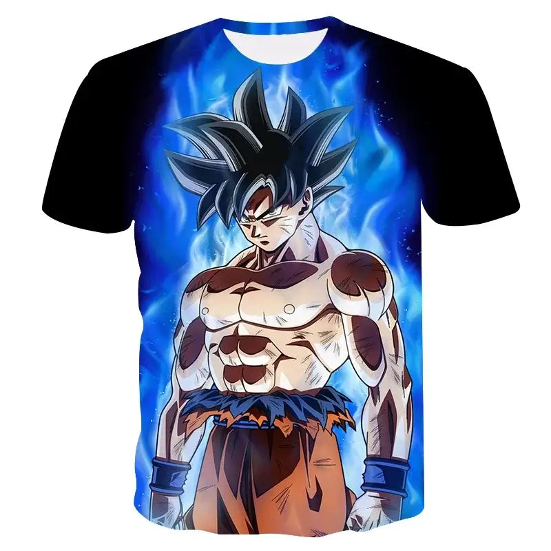 Produit gaming premium Fraquane, produits de luxe, nouvelle génération, équipement gamer: Cartoon Anime 7 Dragon Ball T-shirt for Children and Boys Cartoon T-shirt Short Sleeved Summer Men's Top Short Sleeved T-shirt