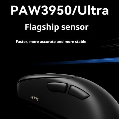 Mouse de gaming wireless ATK Z1 Pro Max Ultra, picioruș personalizat, PAW3950 Ultra Smart Speed Wireless, rată de polling 8k, latență redusă de 0.39ms