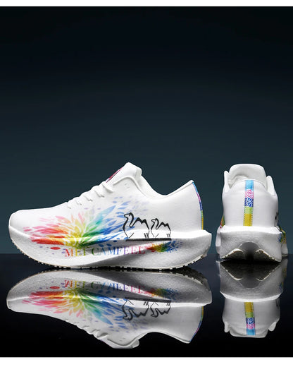 Scarpe da running 2026 con nuovo motivo Eagle, piastra in carbonio, scarpe sportive da maratona ultraleggere, traspiranti e ammortizzate per allenamento di corsa