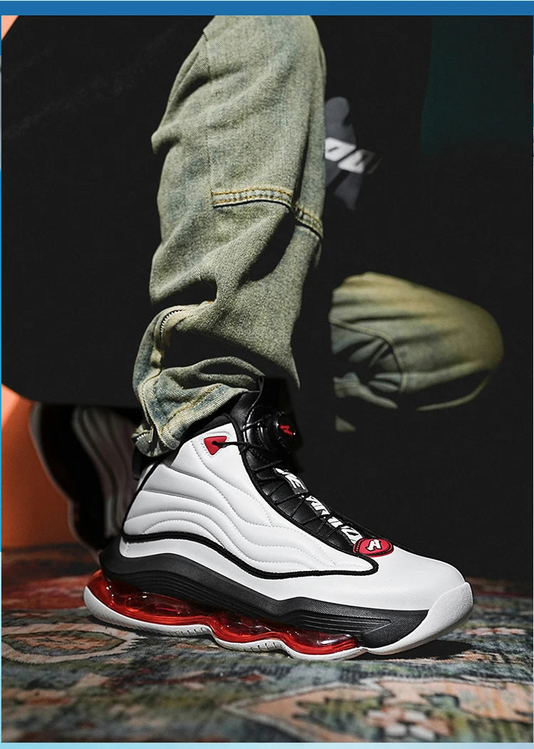 Men's Basketball Shoes Breathable Cushioning Non-Slip Wearable Runing Shoes Gym Training Athletic Basketball Sneakers for Women