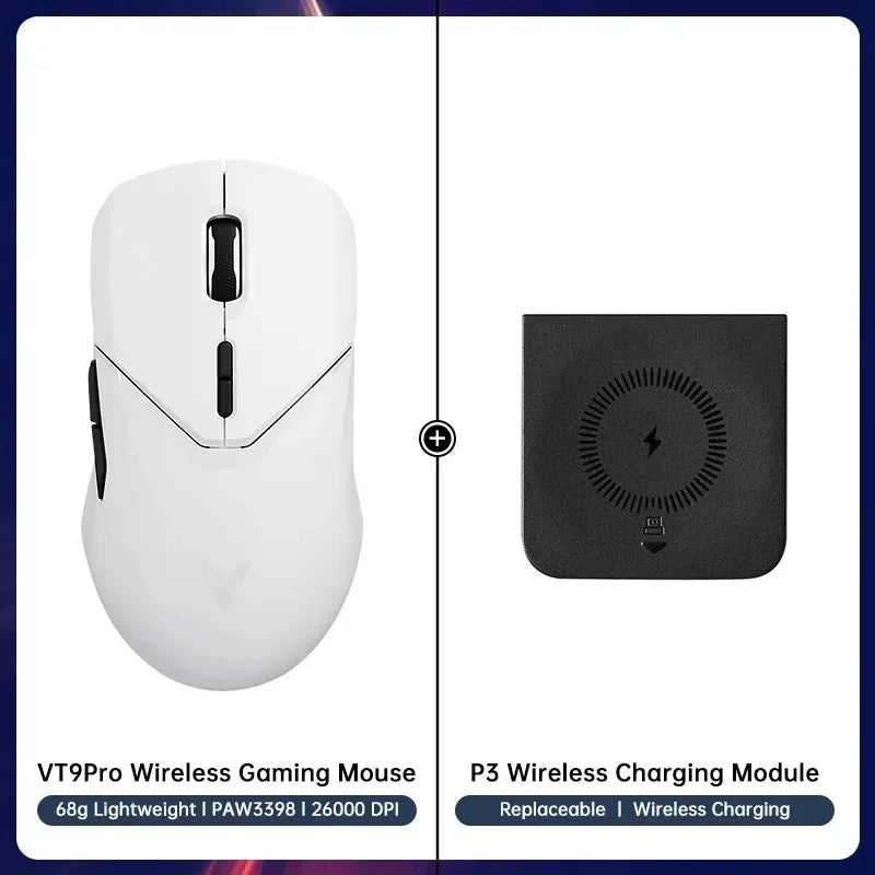 Rapoo VT9PRO/VT9Air 4K Wireless Gaming Mouse Superlight 26000DPI 4KHz Polling Rate 0.25ms Response Time 180H Battery Life PAW3398