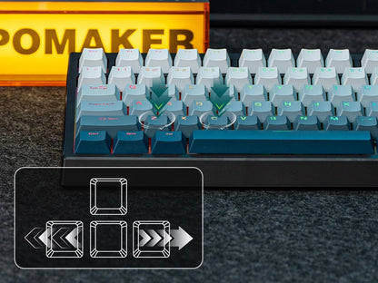 Teclado mecânico magnético EPOMAKER G84 HE 75% ANSI US Layout Gasket com fio/BT/2.4Ghz sem fios, efeito Hall, polling 8K e 8000mAh