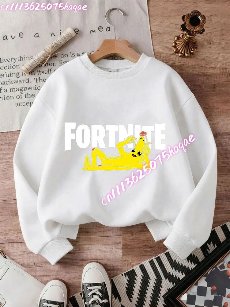 New Fortnite Kids Sweatshirts Cartoon Game Character Printed Hoodie Autumn Casual Children’s Tops Winter Baby Boys Clothing