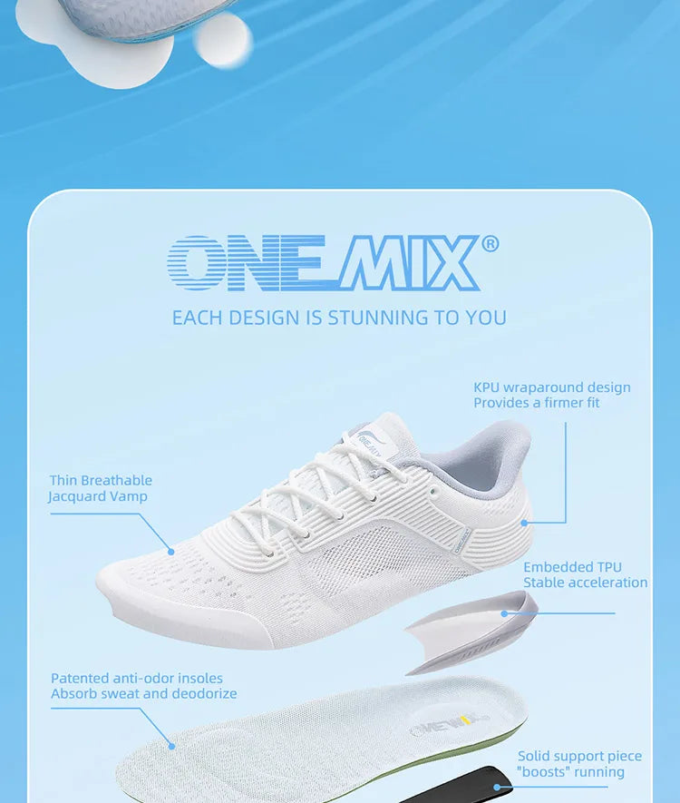 ONEMIX YUE SHUANG tekaški copati za moške, športni copati z zračno blazino, športni copati za pare, športni tekaški copati, copati za hojo na prostem za ženske