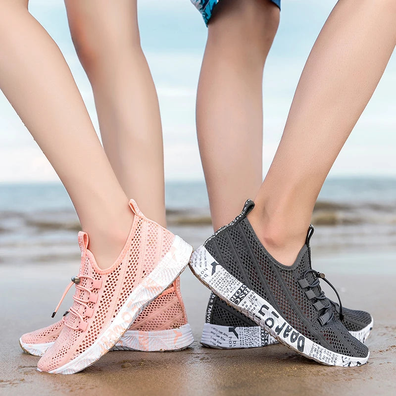 Men and Women Aqua Shoes, Wading Water Upstream Outdoor Sports Beach Sneakers, Canyoning Camping Amphibious River Tracing Creek
