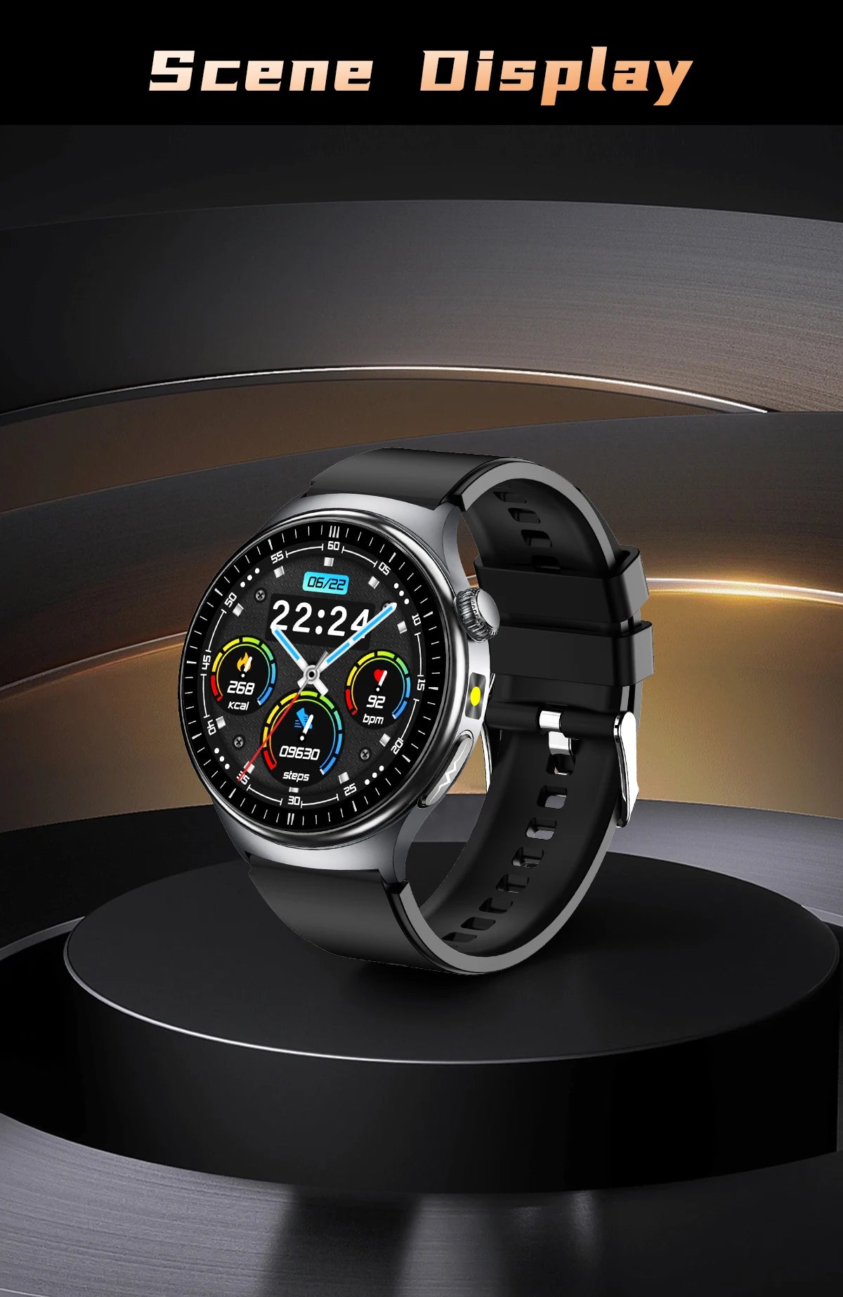 2026 AI Health Smartwatch ECG + PPG, Blood Pressure, Uric Acid & Body Fat Monitoring, AMOLED Display & Bluetooth Calling