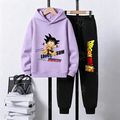 Produit gaming premium Fraquane, Kids Dragon Ball Camo Goku Printed Hoodie Set Casual Loose Comfortable Long Sleeve Sweatshirt Pants 2 Piece Outfits for Boys, produits de luxe