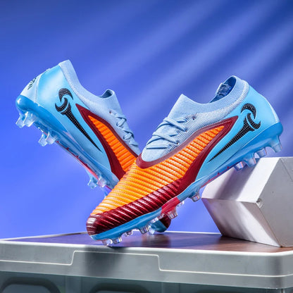 New Men Football Boots Match Adult Outdoor Sport Training Cleats Soccer Shoes Boys Long Spikes Breathable Non Slip Comfortable