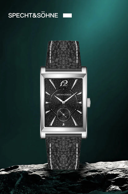 2025 New Fashion Specht & Söhne Square Watch Men's Watches Ultrathin Japan Movement Casual Men's Watch Black Color Men's Watch 26MM
