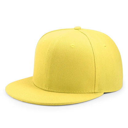 Wholesale 40 Colors Adjustable Flat Peak Snapback Caps Lady Fashion Polyester Plain Baseball Hat Men Hiphop Blank Sport Cap