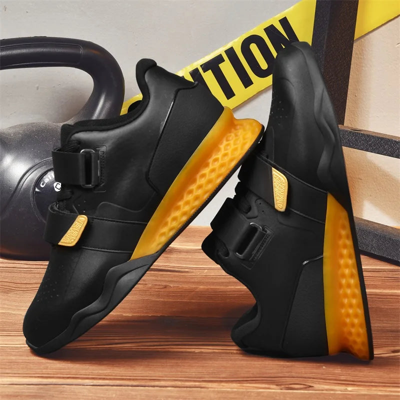 Weightlifting shoes, professional men and women powerlifting squat training shoes, hard sole gym shoes with stable heel, non-slip design