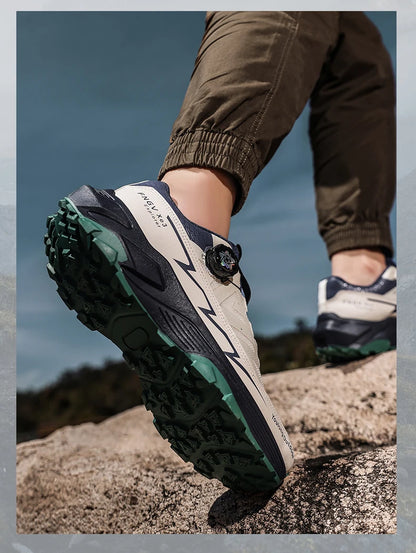 Zapatillas de senderismo transpirables para hombre — Hebilla giratoria, suela antideslizante
