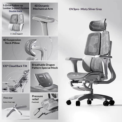 Office Mesh Chair Ergonomic Executive Computer Gaming Furniture Modern Swivel Rolling Adjustable Silla Gaming Ergonomic Chair