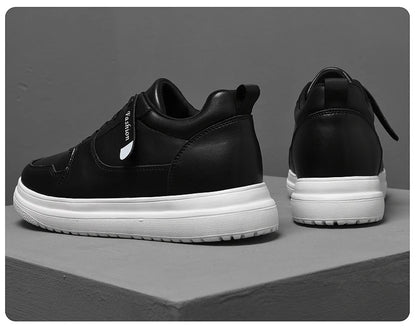 Big Size Lift Men Sneakers Elevator Shoes Heightening Height Increase Insole 7-8CM High Heels Shoes Genuine Leather Sport Shoes