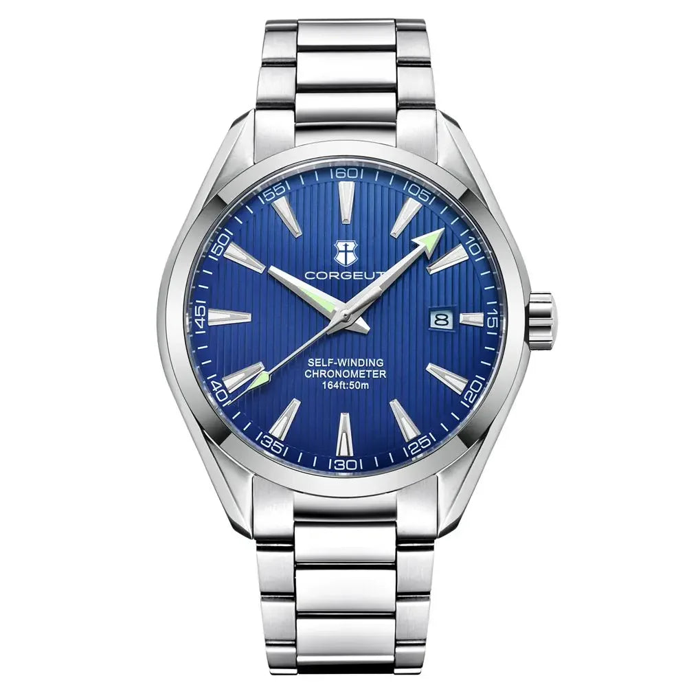 Corgeut 41mm Luxury NH35 Movt Man Sport Clock Automatic Relogio Masculino Mechanical Wristwatch Sapphire Steel Band Men's Watch