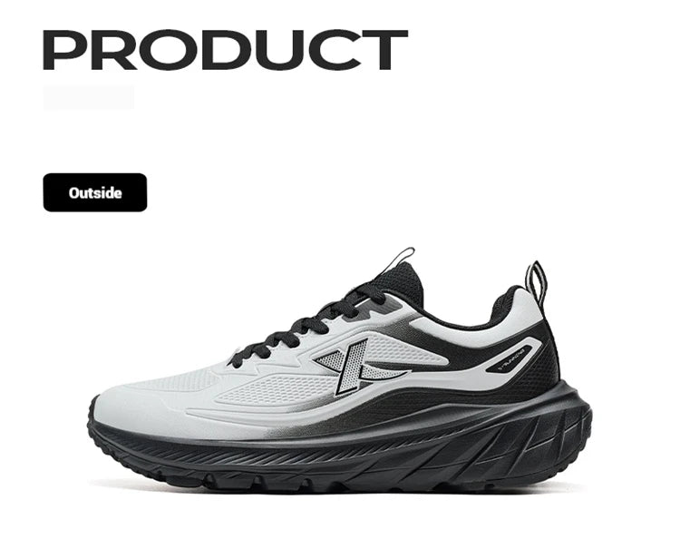 Xtep Men's Running Shoes Lightweight Breathable Shock Absorption Wear-Resistant Durable Cushioned Sneakers 875419110002