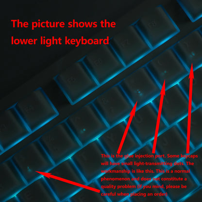 KBDiy 174 Tasten/Set PBT GMK Apollo Tastenkappen, Double-Shot, minimalistisches ISO-Cherry-Profil, für mechanische Gaming-Tastaturen, Tastenkappen für MX