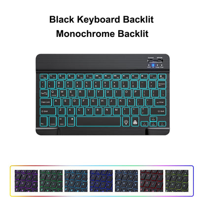 10inch Backlight Bluetooth Keyboard Mouse For IOS Android Windows, Backlit Keyboard For iPad, Wireless Keyboard For Samsung Tablet