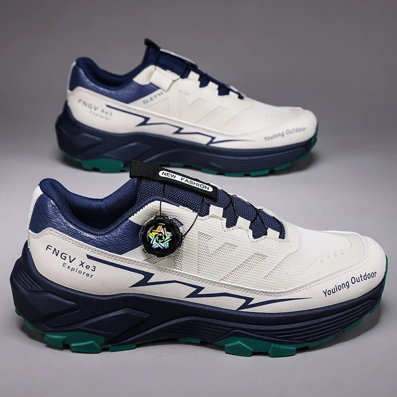 Zapatillas de senderismo transpirables para hombre — Hebilla giratoria, suela antideslizante