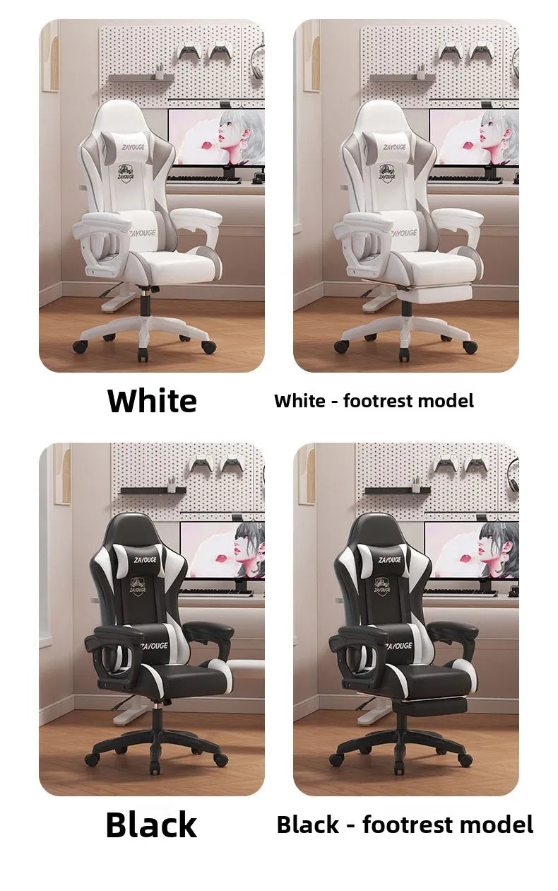Ergonomic Gaming Chair Reclining Office Chair Home Computer Desk Swivel Rideable Gaming Seat for Bars and Esports Study Chair