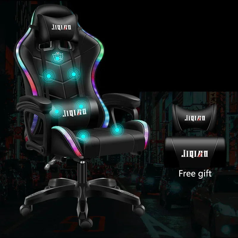 High quality gaming chair RGB light office chair gamer computer Ergonomic swivel chair Massage Recliner New gamer chairs