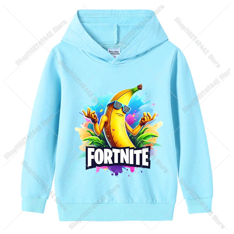 Fortnites Child Hoodies Autumn Hooded Sweatshirt for Boy Girl Thin Tracksuit Long Sleeve Pullover Tops Sportswear Kids Clothes