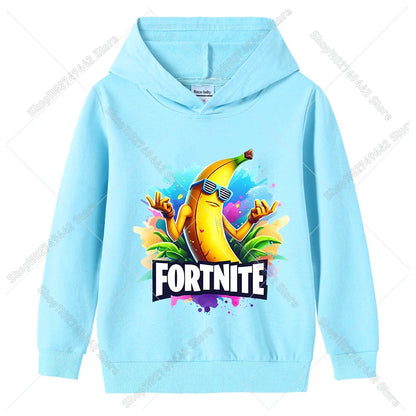 Fortnites Child Hoodies Autumn Hooded Sweatshirt for Boy Girl Thin Tracksuit Long Sleeve Pullover Tops Sportswear Kids Clothes