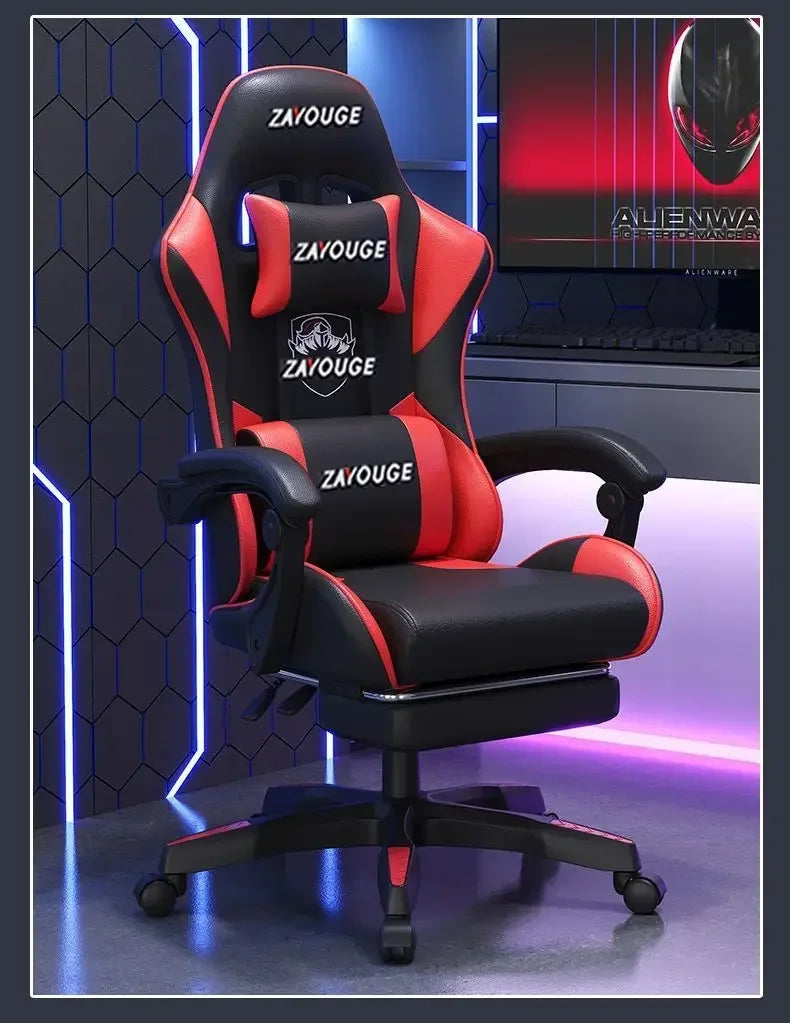 Chaise de jeu pivotante à dossier réglable, chaise de jeu confortable, chaise de jeu ergonomique pour le bureau à domicile, les longues heures de jeu et les streamers.